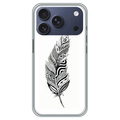 Zentangle Feather - Printed Silicone Case for Apple iPhone 17 Pro