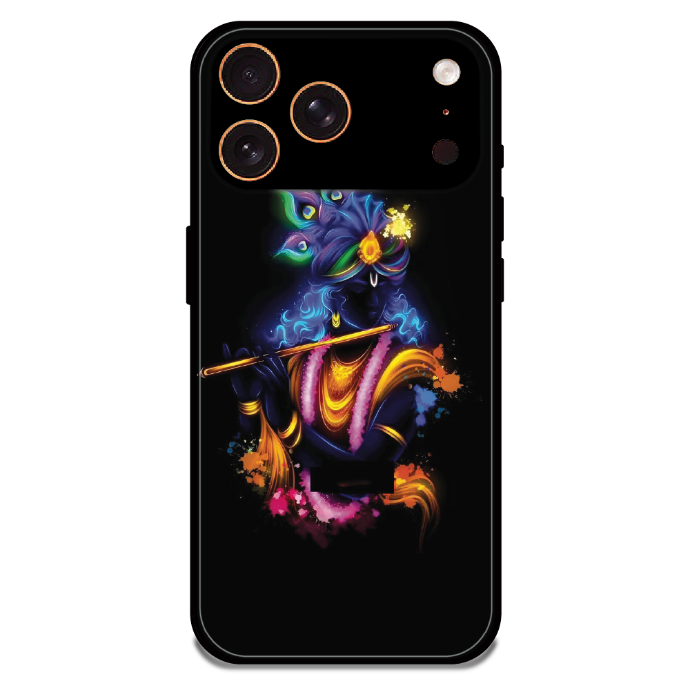 Abstract Krishna - Glossy Metal Silicone Case For Apple iPhone 17 Pro