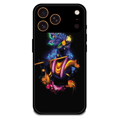 Abstract Krishna - Glossy Metal Silicone Case For Apple iPhone 17 Pro