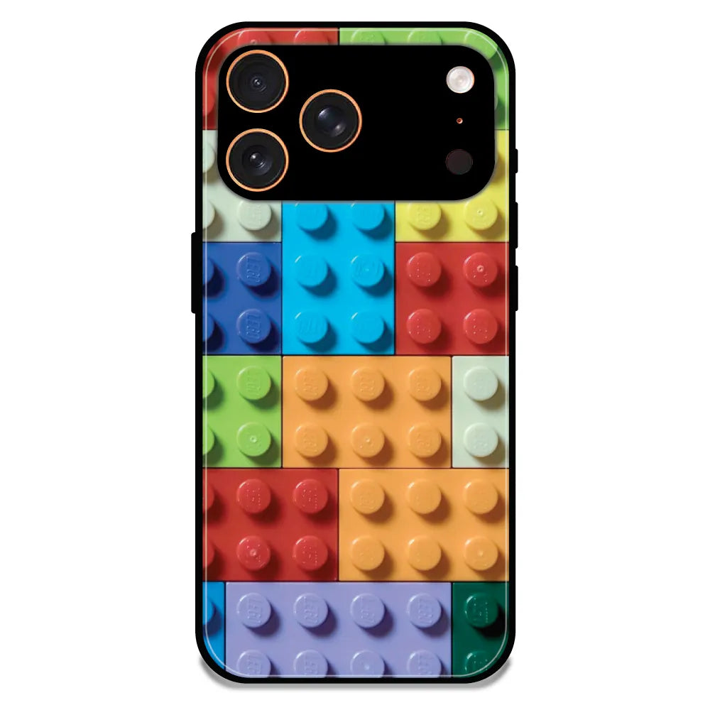 3D Brick Texture - Glossy Metal Silicone Case For Apple iPhone 17 Pro