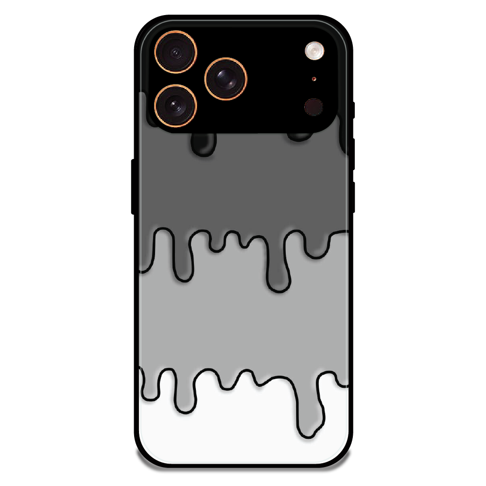 Smoky Drip Abstract - Glossy Metal Silicone Case For Apple iPhone 17 Pro