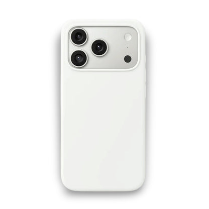 White Liquid Silicone Case For Apple iPhone Models