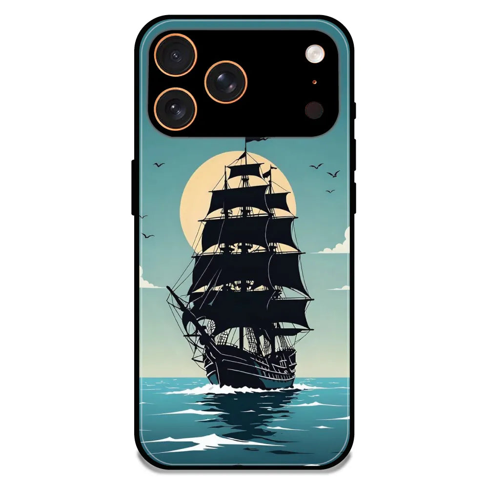Nautical Sea Adventure - Glossy Metal Silicone Case For Apple iPhone 17 Pro