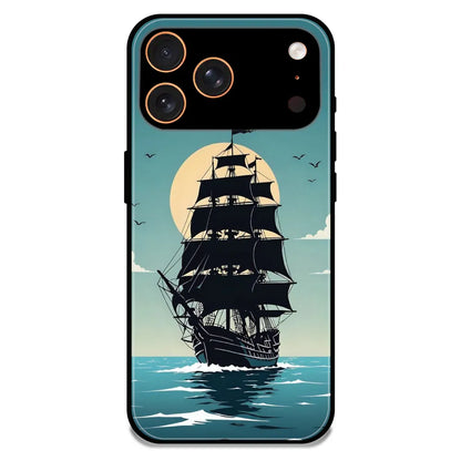 Nautical Sea Adventure - Glossy Metal Silicone Case For Apple iPhone 17 Pro