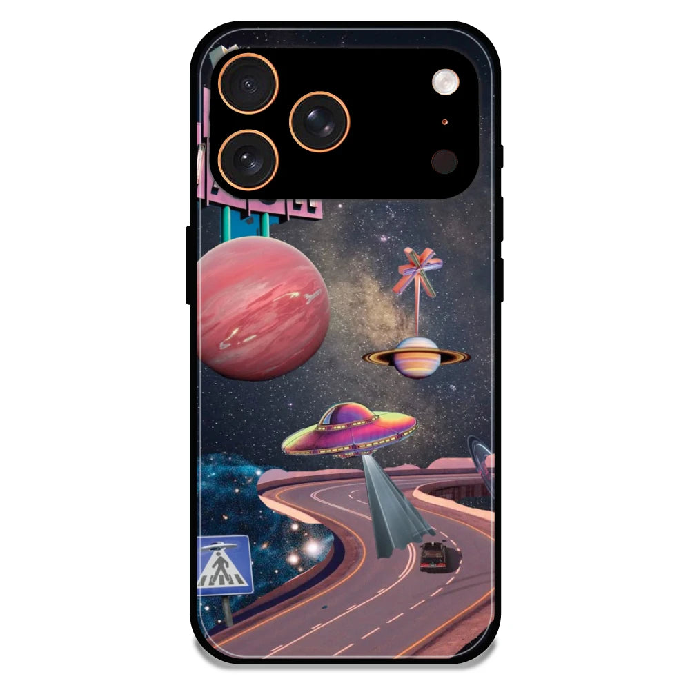 Cosmic Aesthetic - Glossy Metal Silicone Case For Apple iPhone 17 Pro