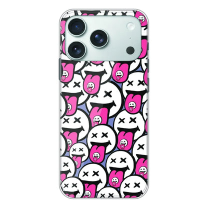 Funny Cartoon Faces - Printed Silicone Case For Apple iPhone 17 Pro