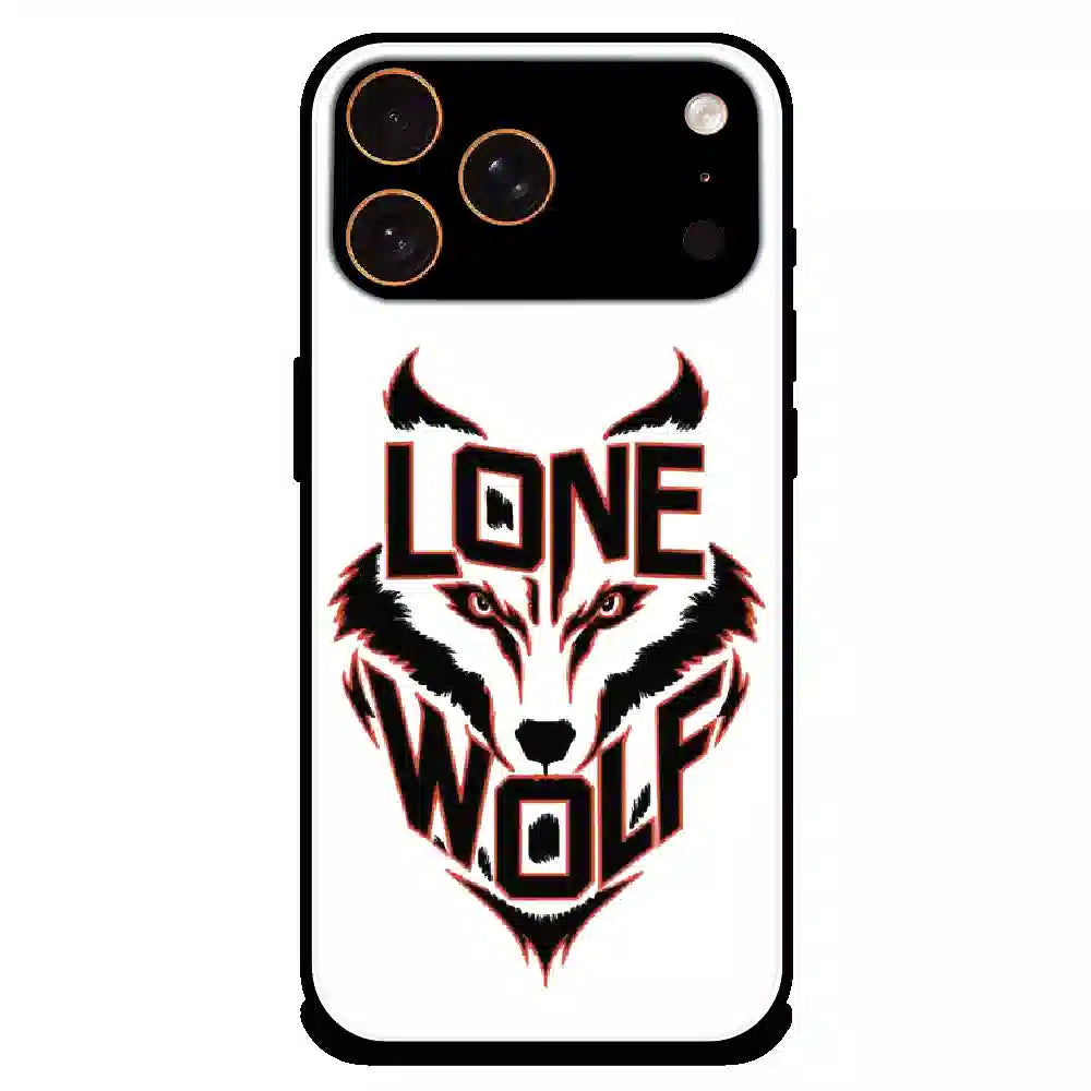 Lone Wolf Power Art - Glossy Metal Silicone Case For Apple iPhone 17 Pro