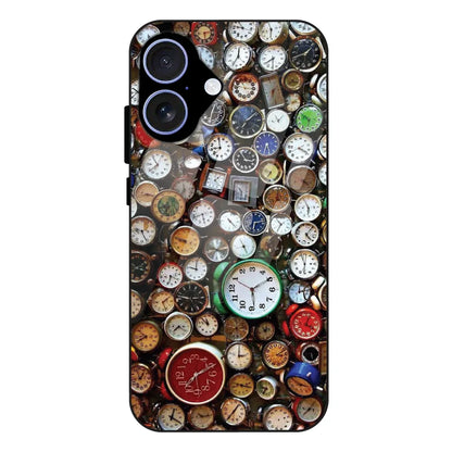 Retro Timepiece Pattern - Glass Case For Apple iPhone 17