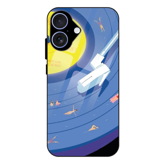 Vinyl Record Pool Party - Glass Case For Apple iPhone 17