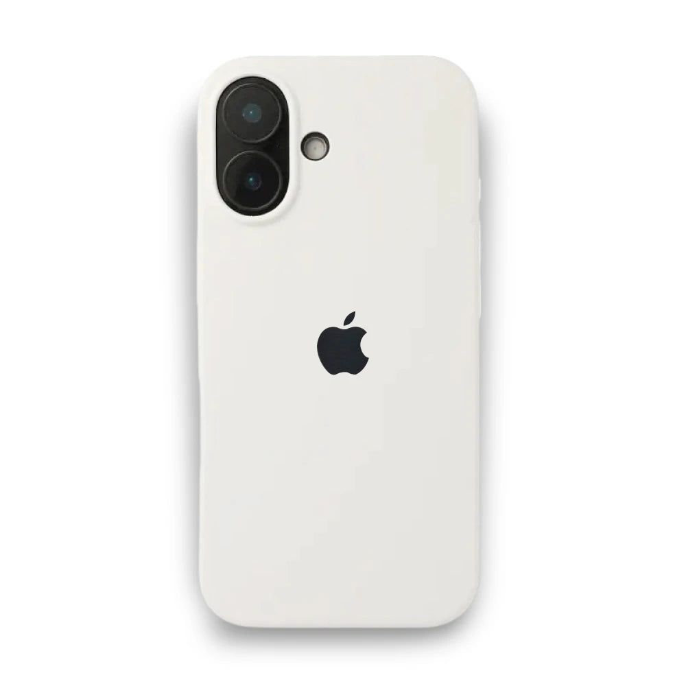 White Liquid Silicone Case For Apple iPhone 17