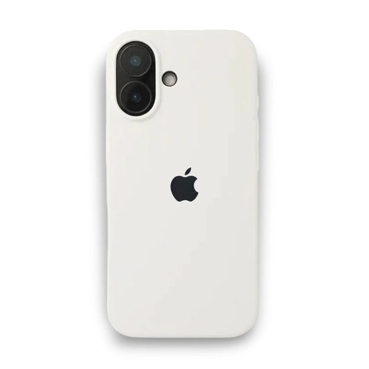 White Liquid Silicone Case For Apple iPhone 17