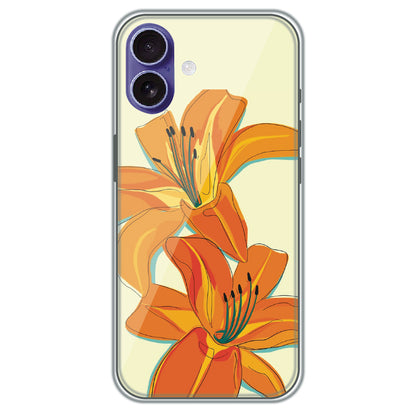 Amber Lily Bloom - Printed Silicone Case for Apple iPhone 17