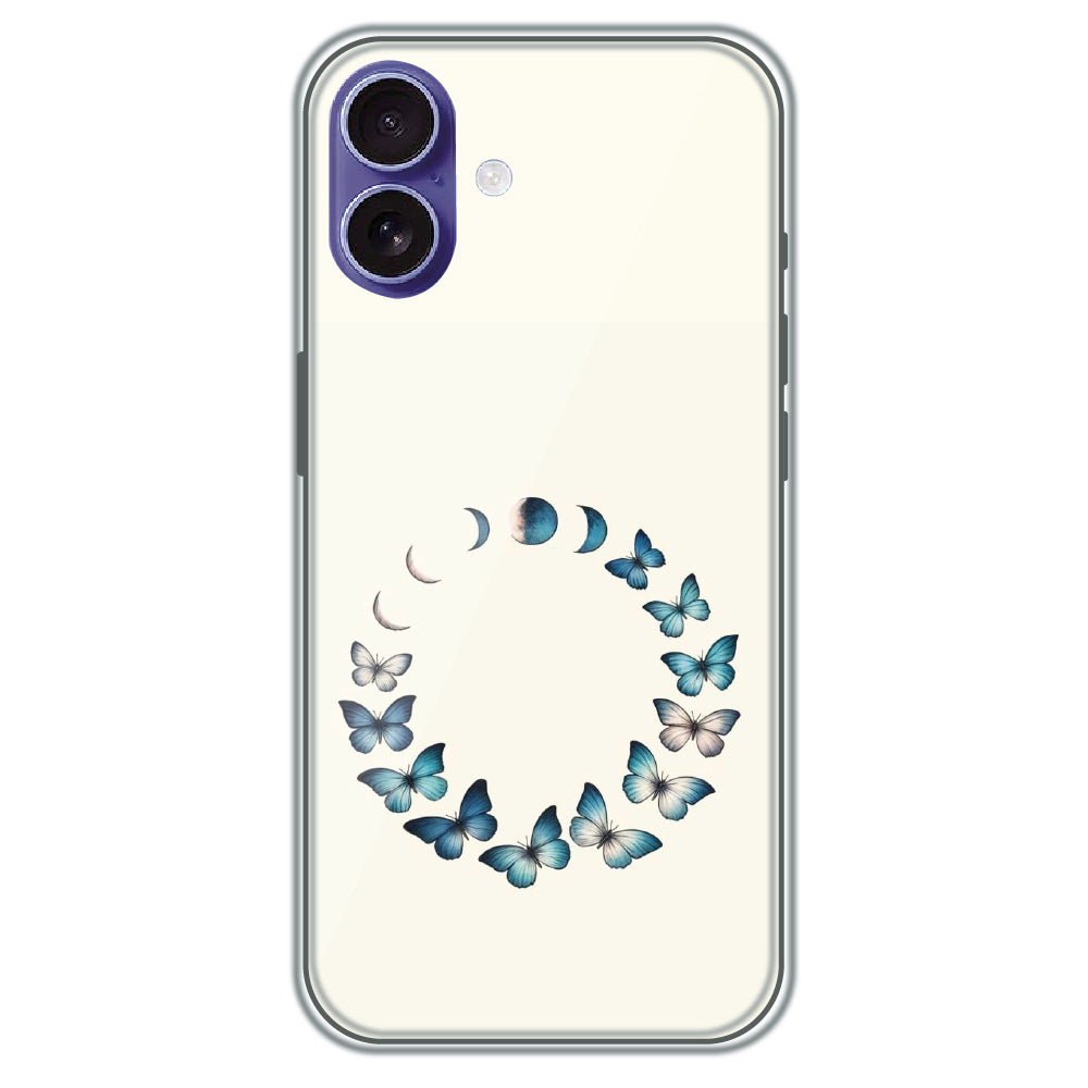 Butterfly Moon Cycle - Printed Silicone Case for Apple iPhone 17