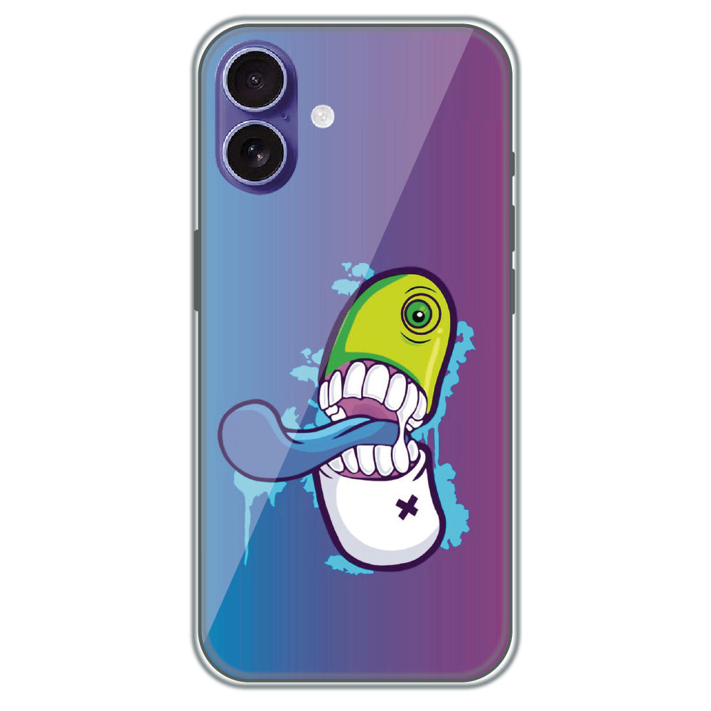 Chomp Pill Monster - Printed Silicone Case for Apple iPhone 17