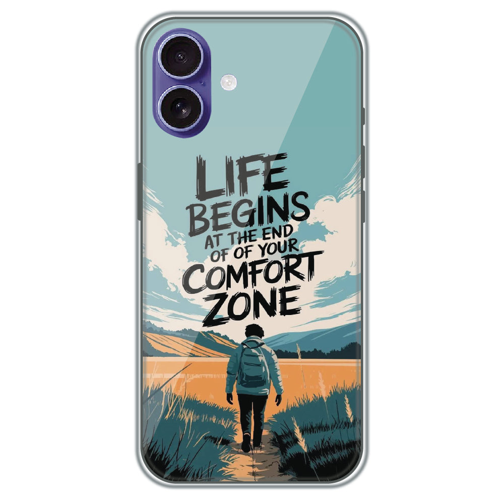Comfort Zone Quote - Printed Silicone Case for Apple iPhone 17