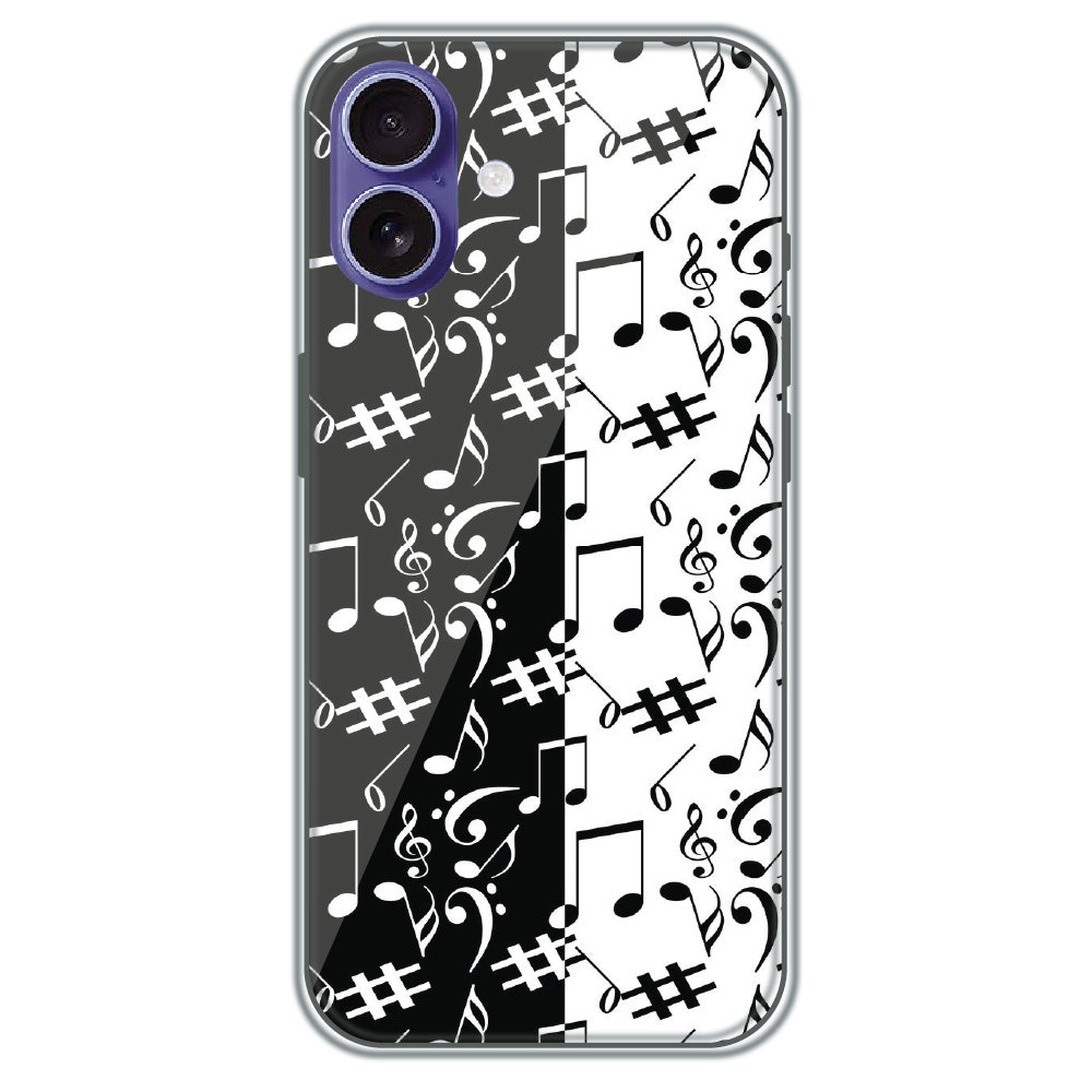 Music Notes - Printed Silicone Case for Apple iPhone 17