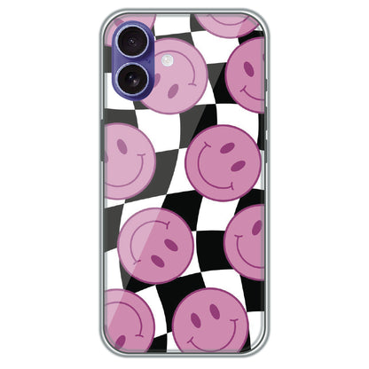 Smiley Checkerboard - Printed Silicone Case for Apple iPhone 17