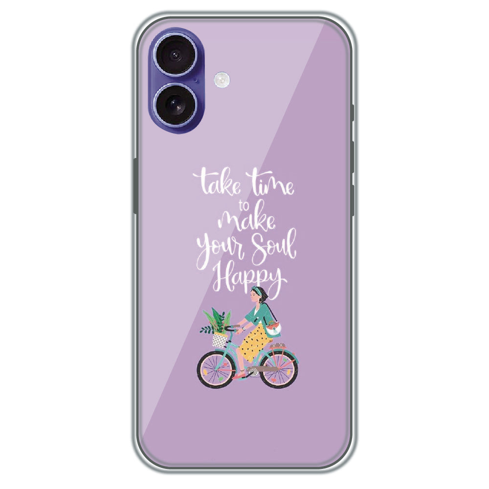 Soul Happy Quote - Printed Silicone Case for Apple iPhone 17