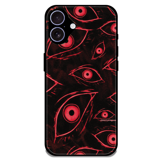 Crimson Eyes Chaos - Glossy Metal Silicone Case For Apple iPhone 17