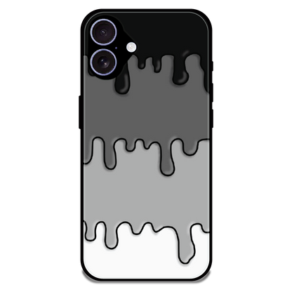 Smoky Drip Abstract - Glossy Metal Silicone Case For Apple iPhone 17