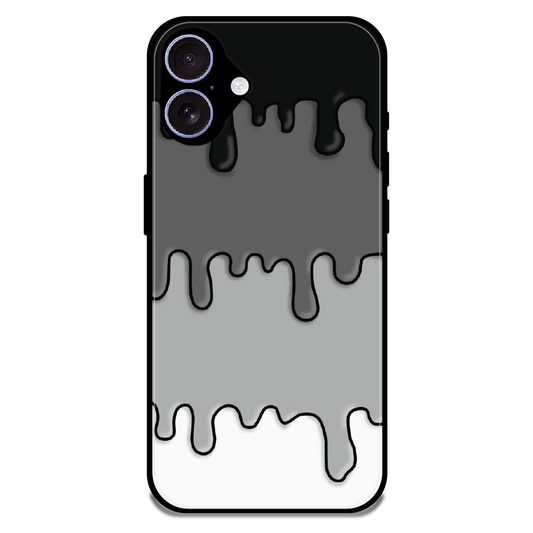 Smoky Drip Abstract - Glossy Metal Silicone Case For Apple iPhone 17