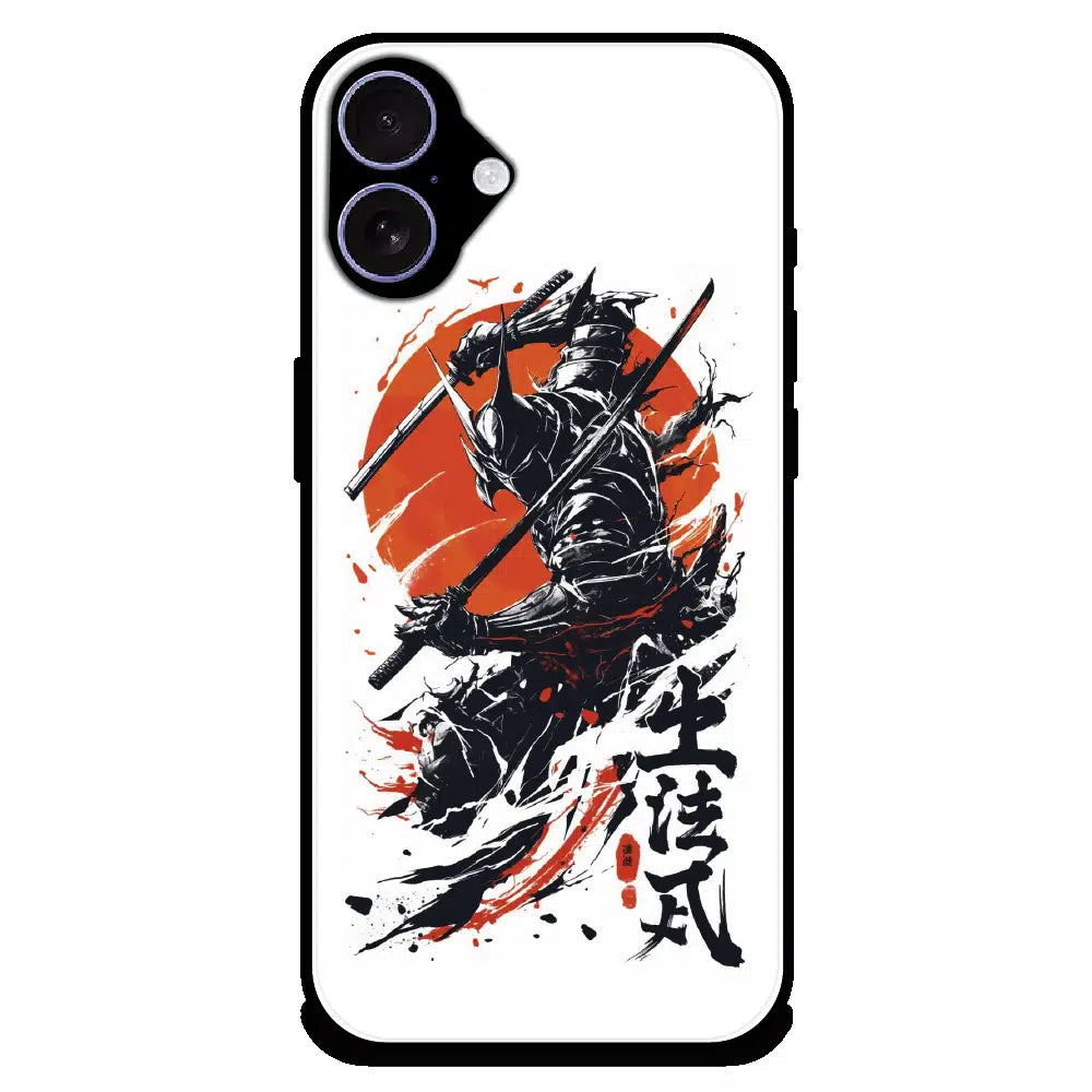 Samurai Warrior Japanese Art - Glossy Metal Silicone Case For Apple iPhone 17
