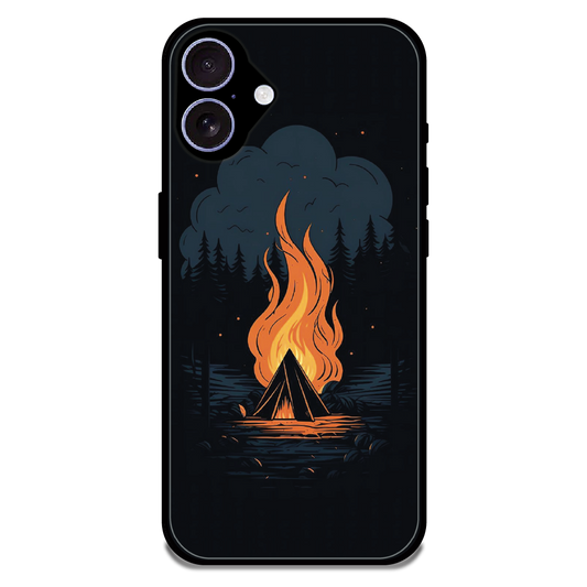 Midnight Campfire Adventure - Glossy Metal Silicone Case For Apple iPhone 17