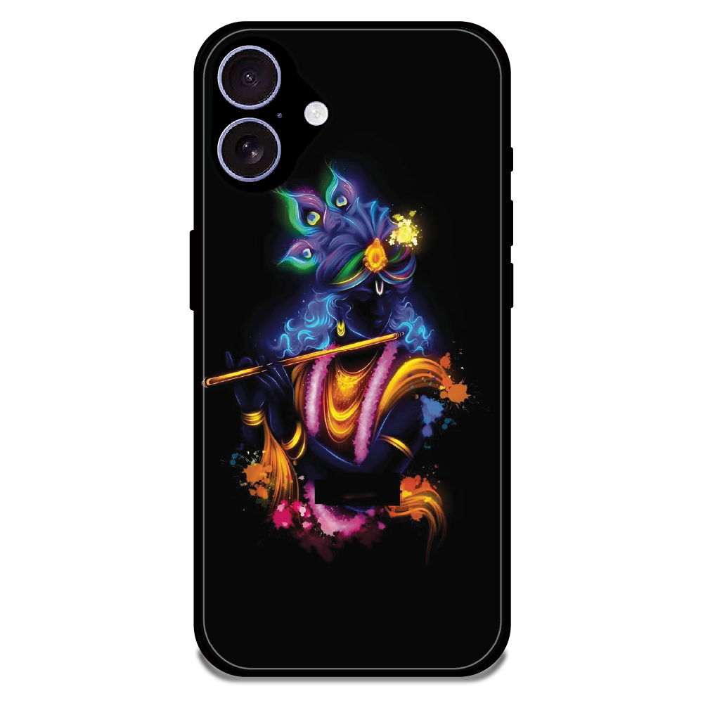 Abstract Krishna - Glossy Metal Silicone Case For Apple iPhone 17