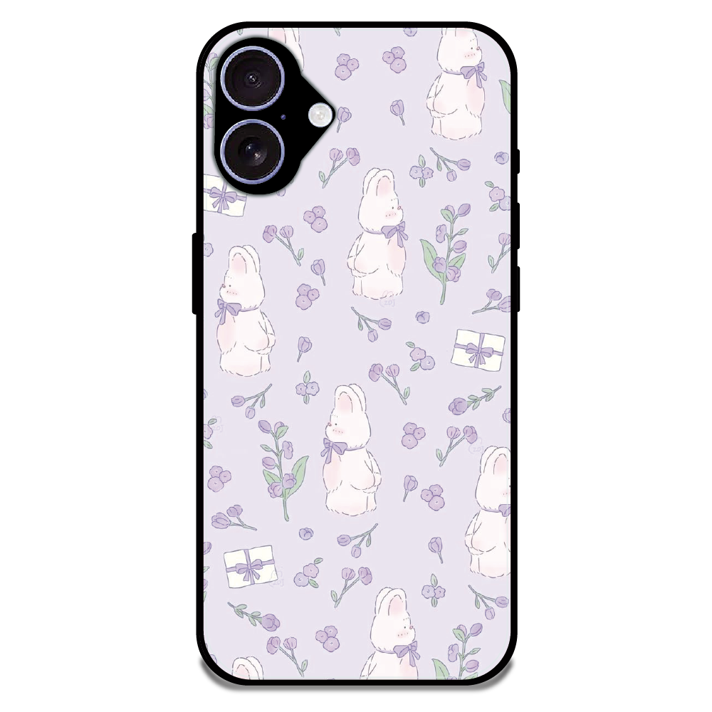 Lavender Bunny Gifts - Glossy Metal Silicone Case For Apple iPhone 17