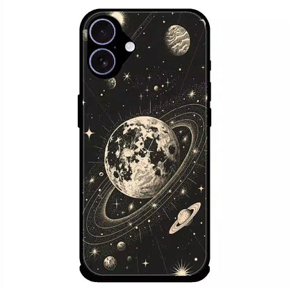 Celestial Planet Orbit - Glossy Metal Silicone Case For Apple iPhone 17