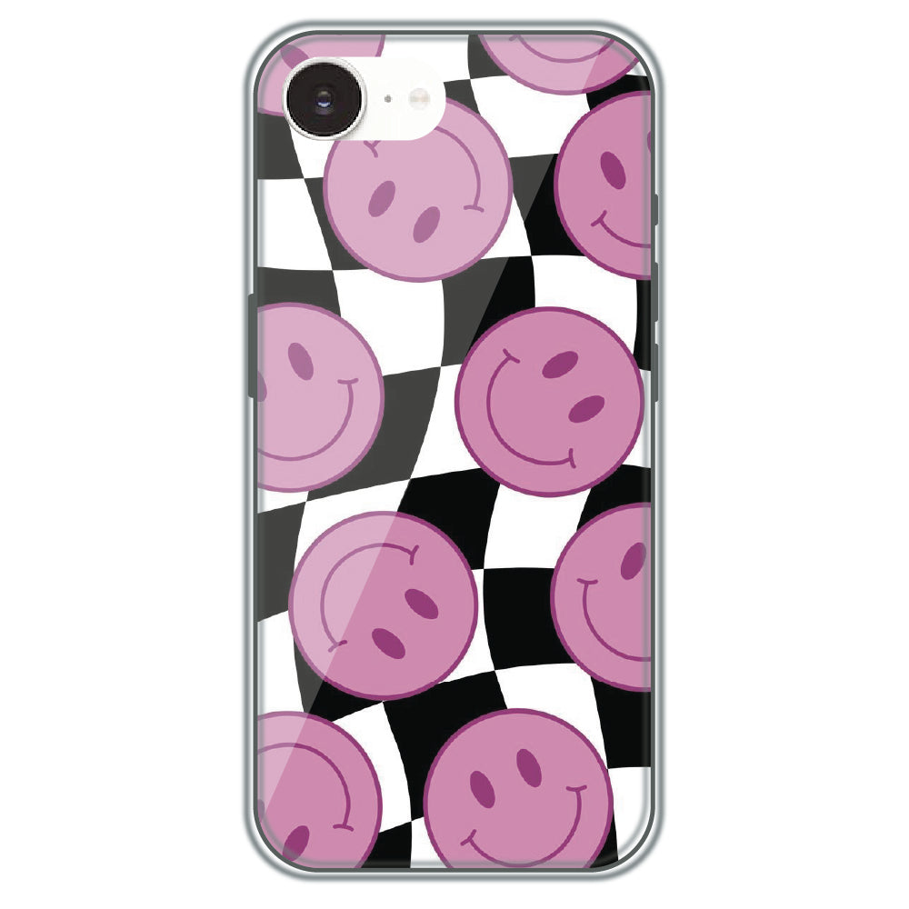 Smiley Checkerboard - Printed Silicone Case for Apple iPhone 17e