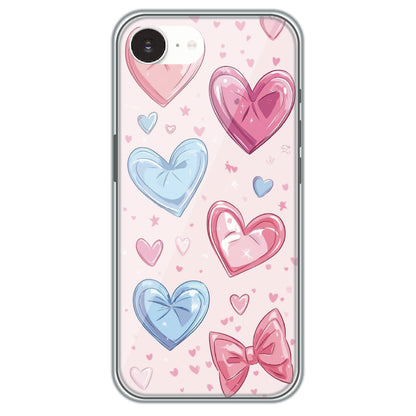 Sparkle Hearts & Bow - Printed Silicone Case for Apple iPhone 17e
