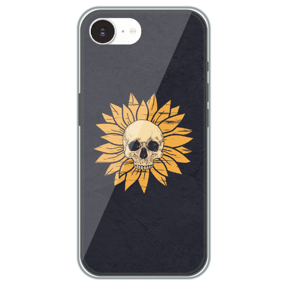 Sunflower Skull - Printed Silicone Case for Apple iPhone 17e