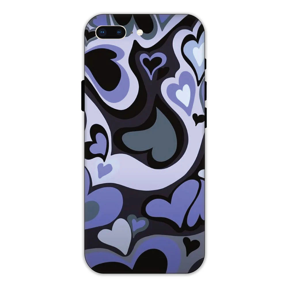 Purple Mini Hearts Hard Case Apple iPhone 7 Plus Models