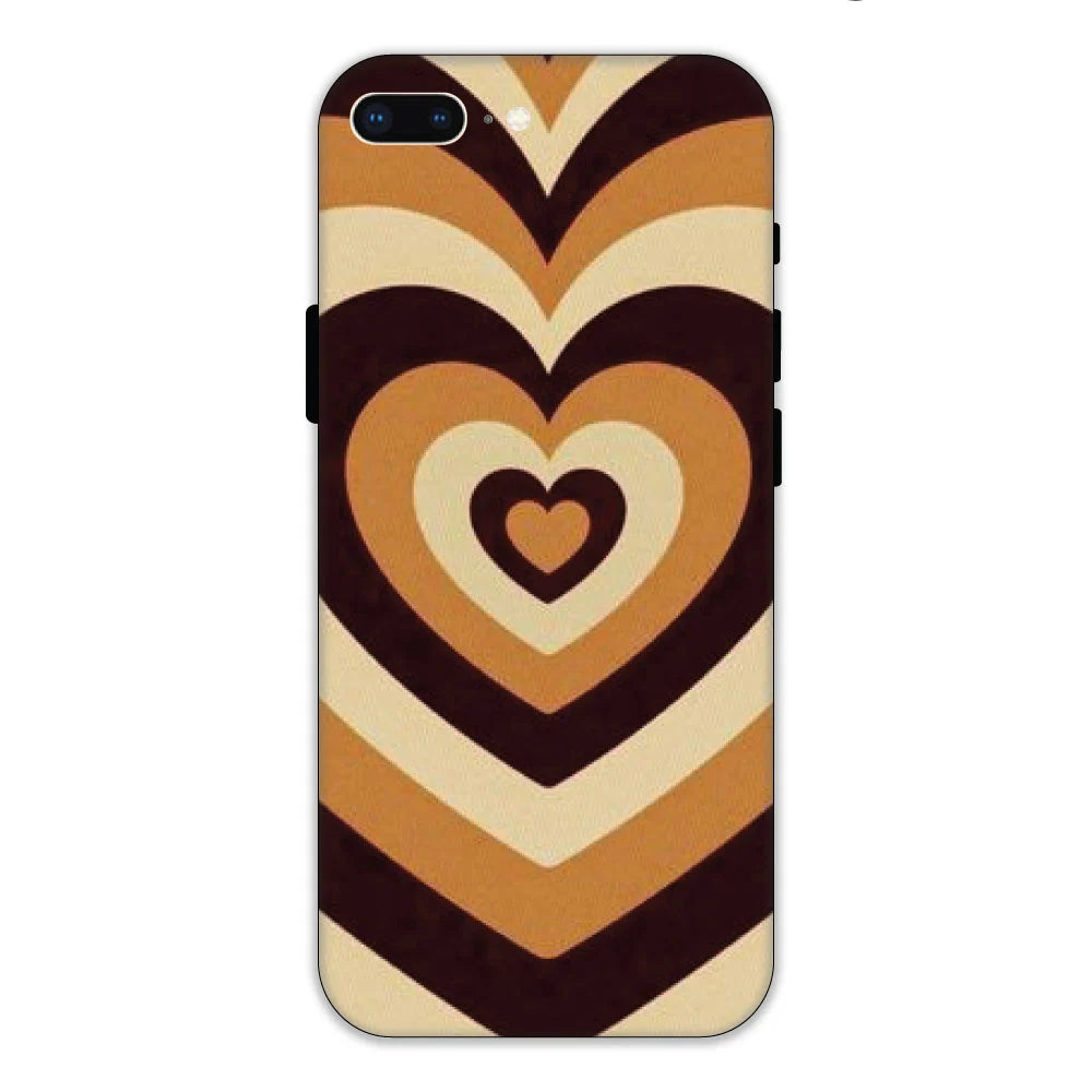 Brown Hearts Hard Case Apple IPhone 7 Plus Models