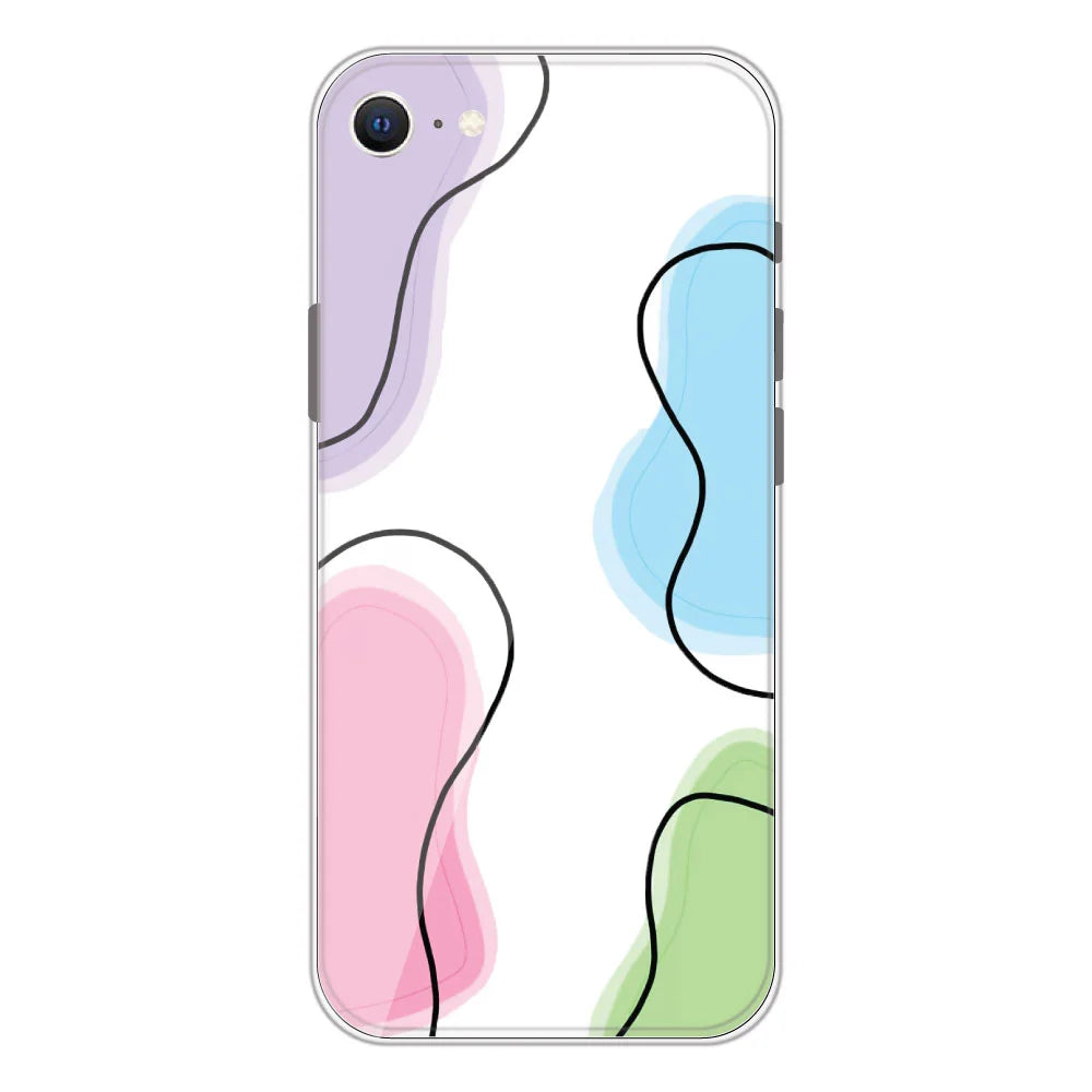 Rainbow Cow Print - Clear Printed Silicone Case For Apple iPhone Models- Apple iPhone 7