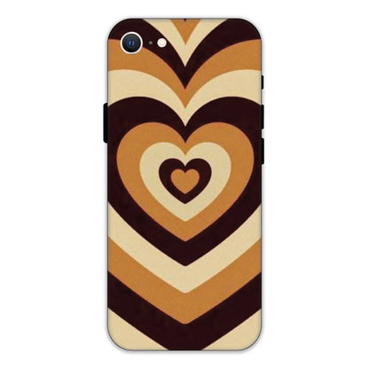 Brown Hearts Hard Case Apple IPhone 7 Models