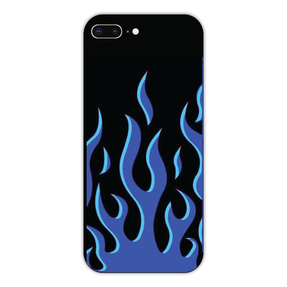 Blue Flames Hard Case For Apple iPhone 8 Plus Models