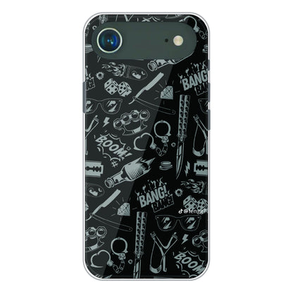 Black Graphic Street Art - Printed Silicone Case For Apple iPhone Air