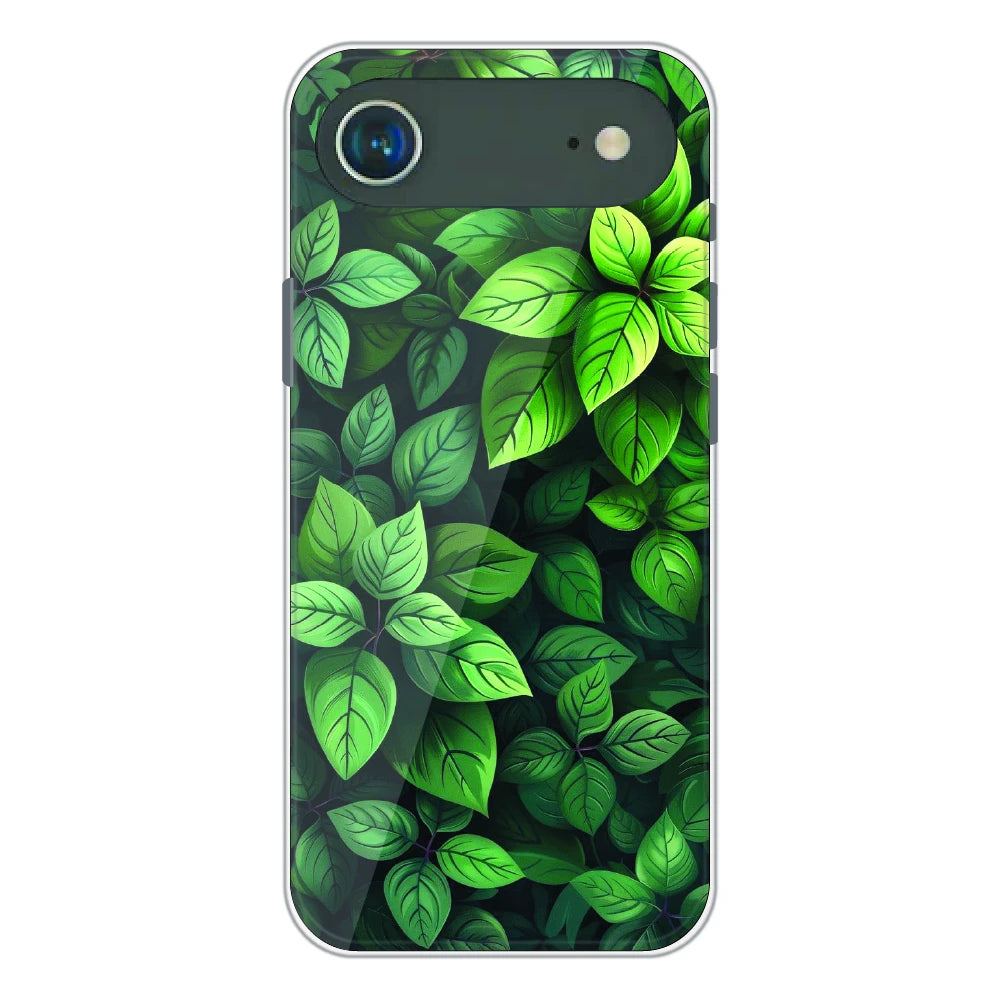 Lush Green Leaf Pattern - Printed Silicone Case For Apple iPhone Air