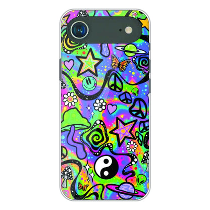 Psychedelic Rainbow Doodle - Printed Silicone Case For Apple iPhone Air