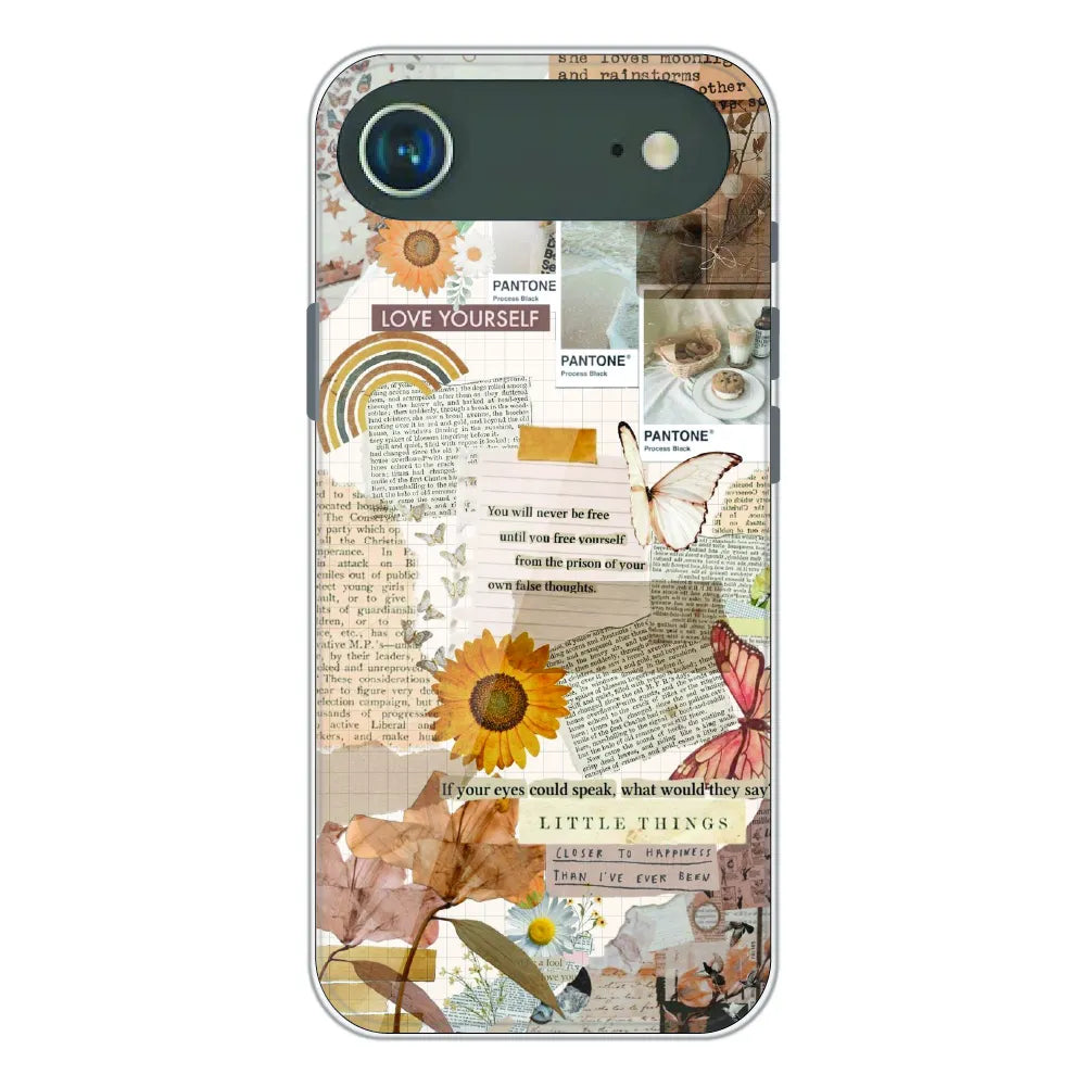 Aesthetic Butterfly & Sunflower - Printed Silicone Case For Apple iPhone Air