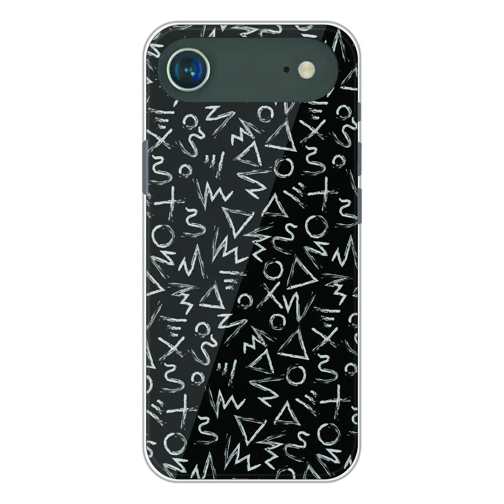 Geometric Black & White Pattern - Printed Silicone Case For Apple iPhone Air