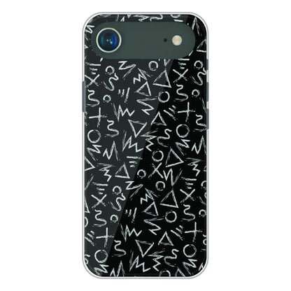 Geometric Black & White Pattern - Printed Silicone Case For Apple iPhone Air