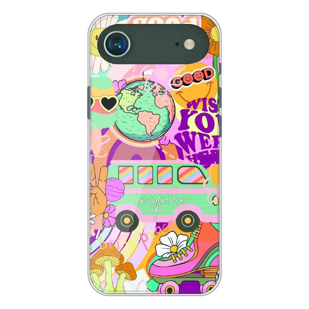 Good Vibes Retro Travel Art - Printed Silicone Case For Apple iPhone Air