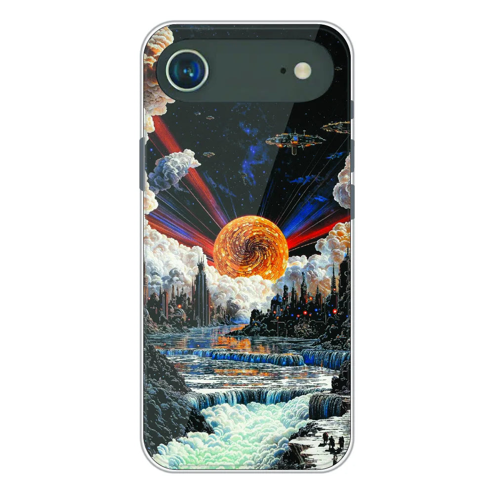 Cosmic Fantasy Sun Landscape - Printed Silicone Case For Apple iPhone Air