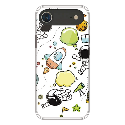 Cute Rocket & Galaxy - Printed Silicone Case For Apple iPhone Air