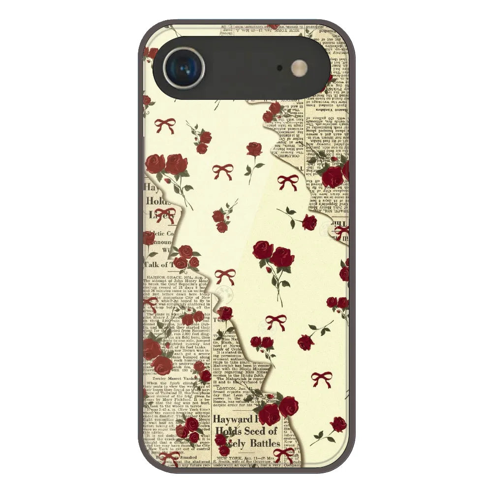 Floral Newspaper Aesthetic - Printed Silicone Case For Apple iPhone Air