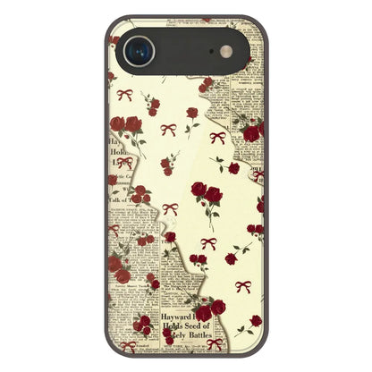 Floral Newspaper Aesthetic - Printed Silicone Case For Apple iPhone Air