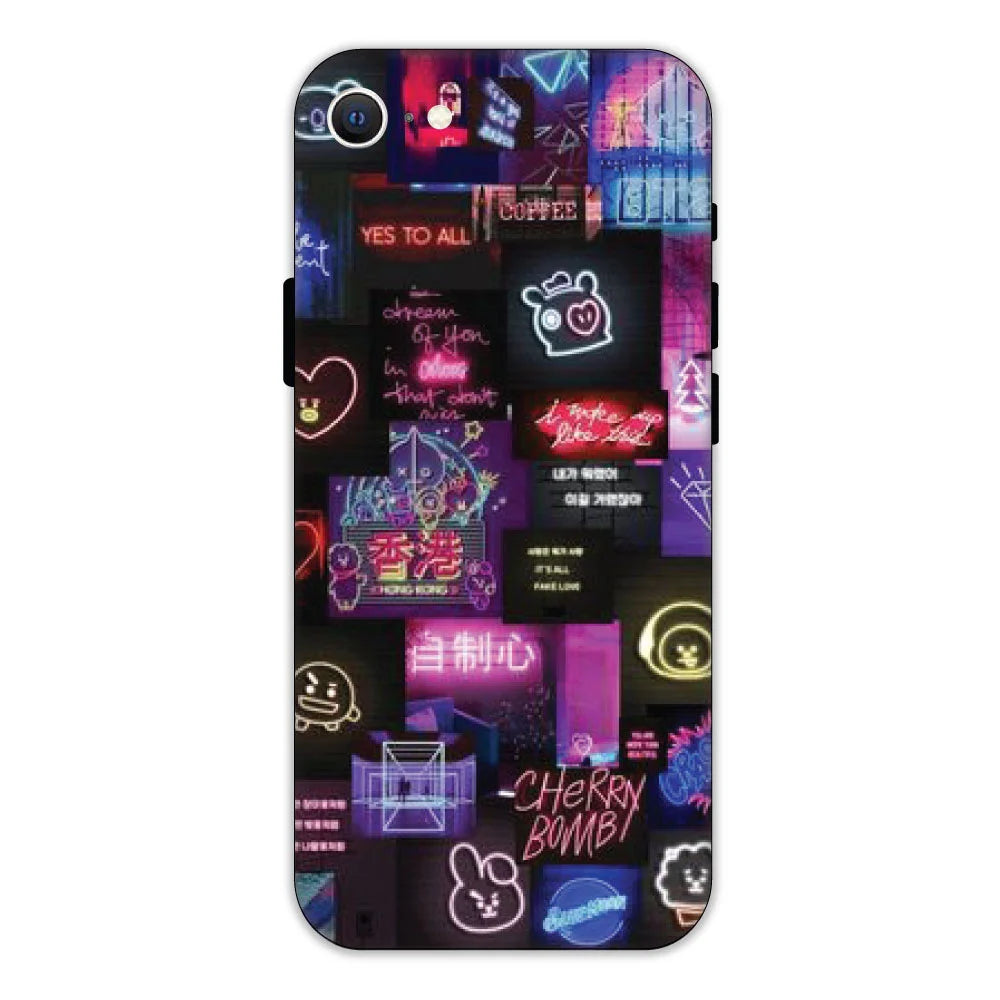 Neon Collage Hard Case Apple iPhone SE 2020 Models